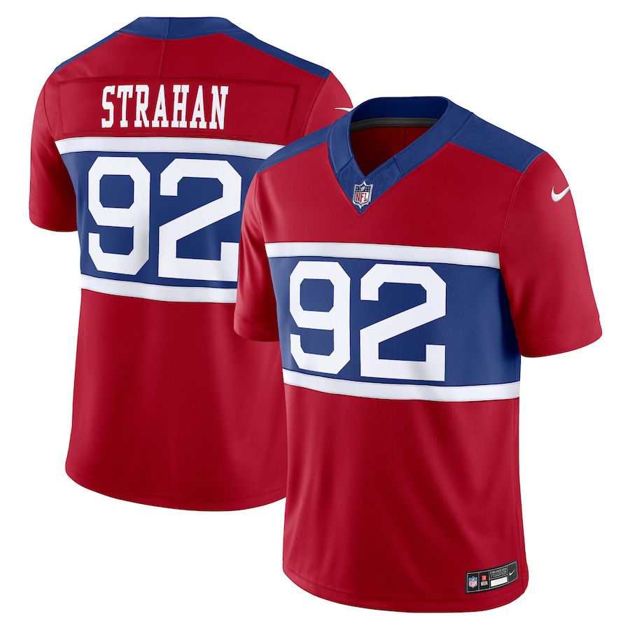 Men New York Giants #92 Michael Strahan Nike Century Red Alternate Vapor F.U.S.E. Retired Player Limited NFL Jersey->new york giants->NFL Jersey